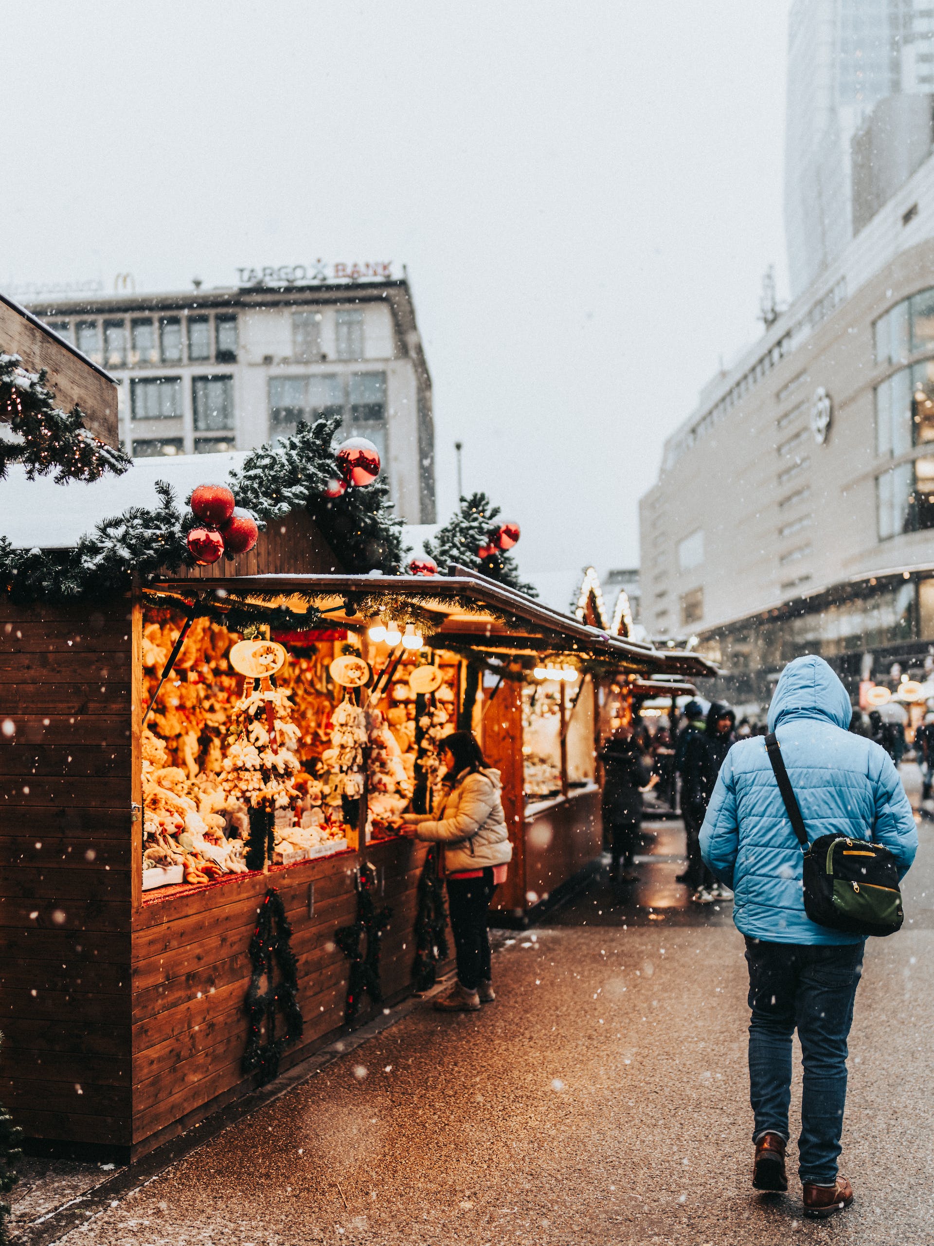 Prague Christmas Markets Bliss | Winter vista of Prague city, adorned with snow-covered rooftops and enchanting charm.